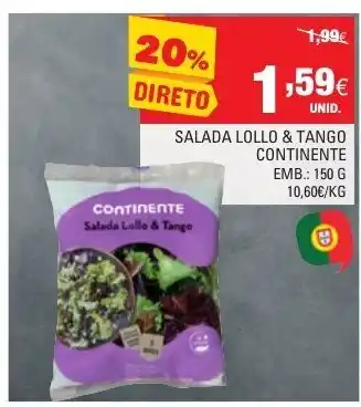 Continente Salada Lollo & Tango Continente 150g promoção