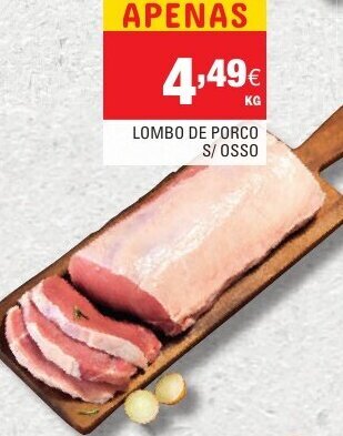 Continente Lombo de Porco S/ Osso promoção