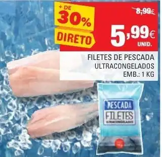 Continente Filetes de Pescada Ultracongelados 1kg promoção