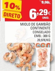 Continente Miolo de Gambão Continente 300g promoção