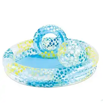 Piscina com bola e flutuar