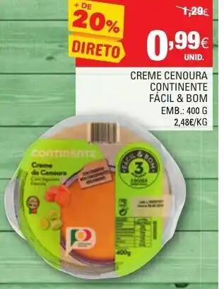 Creme Cerouna Continente Fácil & Bom 400g