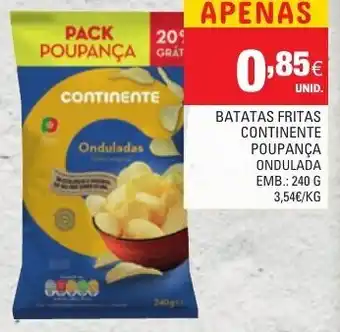 Continente Batatas Fritas Contiente Poupança 240g promoção