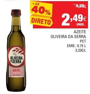Azeite Oliveira da Serra Pet 0,75L