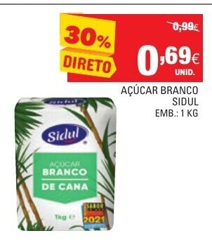 Continente Açúcar Branco Sidul 1kg promoção