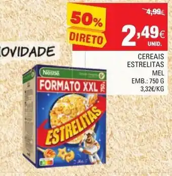Continente Cereais Estrelitas Mel 750g promoção