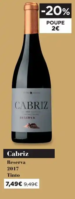 El Corte Inglés Vinho reserva cabriz promoção