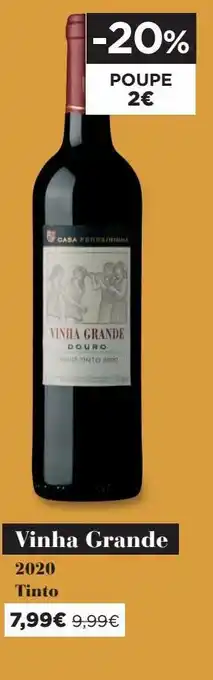 Vinho tinto vinha grande