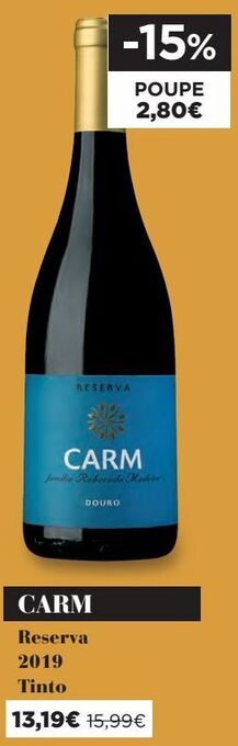 Vinho tinto carm