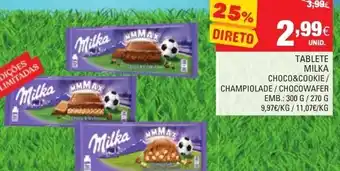 Continente Tablete Milka 300g/270g promoção