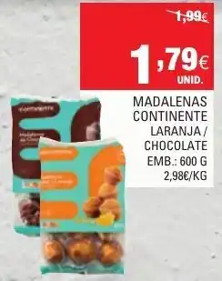 Madalenas Continente Laranja/ Chocolate 600g