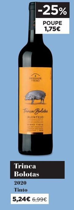 Vinho tinto trinca bolotas