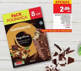 Continente Gelado Magnífico C/ Amêndoa Continente Poupança 120ml promoção
