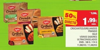 Crocantes/Grelhados Frango Iglo 180g/ 174g