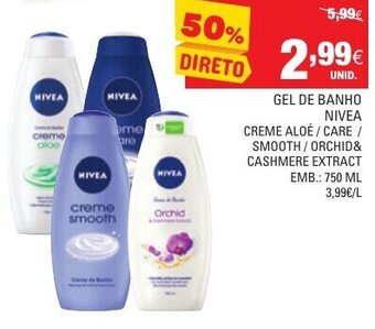 Continente Gel de Banho Nivea 750ml promoção