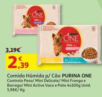 Auchan Comida húmida p/ cão mini purina one promoção
