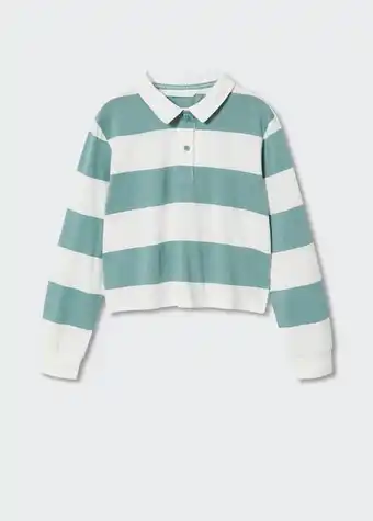 Polo de manga comprida às riscas