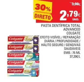 Continente Pasta Dentífrica Total Advance Colgate 75ml promoção