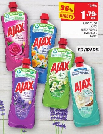 Continente Lava Tudo Ajax 1,25L promoção