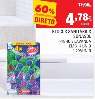 Continente Blocos Sanitários Sonasol 4 Unid promoção