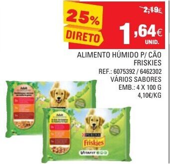 Continente Alimento Húmido P/Cão Friskies 4x100g promoção