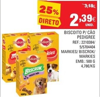 Continente Biscoito P/ Cão Pedigree 500g promoção