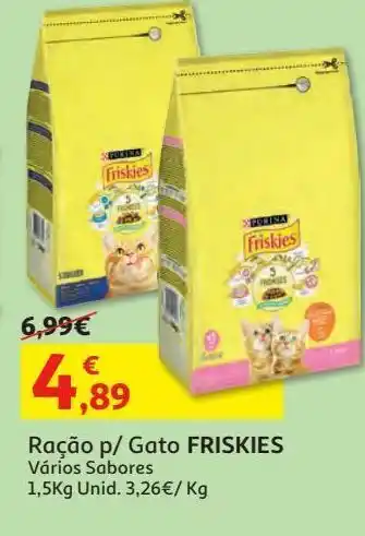 Auchan Ração p/ gato bolas pelo friskies promoção
