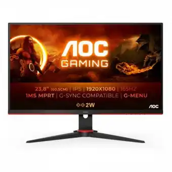 Chip7 Aoc monitor va 24" fhd 4ms 165hz vga hdmi dp usb colunas has 24g2spu/bk promoção