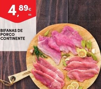 Continente Bifanas de Porco Continente 1kg promoção