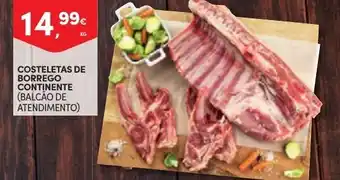 Continente Costeletas de Borrego Continente 1kg promoção
