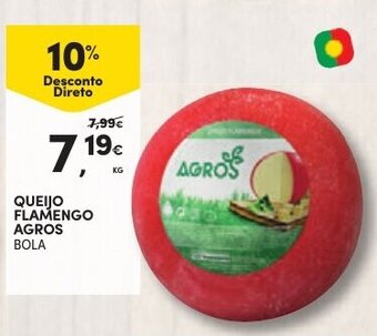 Continente Queijo Flamengo Agros 1kg promoção