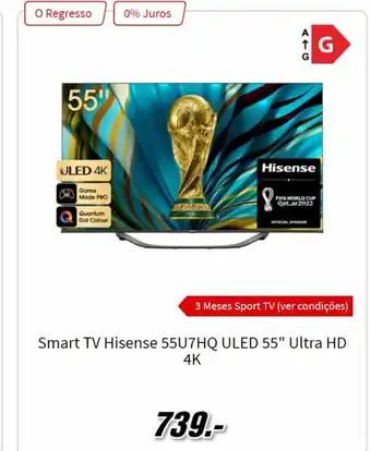 MediaMarkt Smart TV Hisense Ultra HD 5K promoção