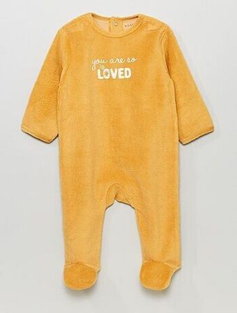 Kiabi Pijama comprido de veludo estampado de 2 peças promoção