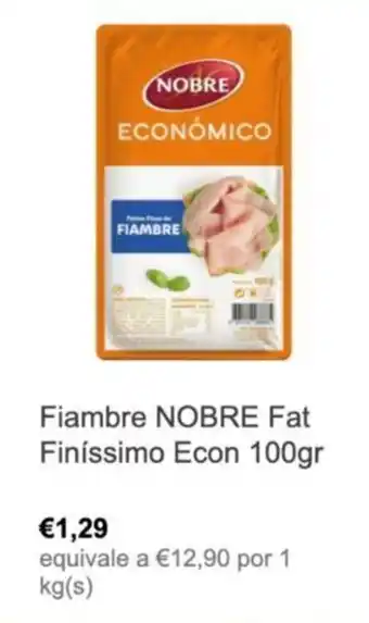 Spar Fiambre Nobre Fat Finissimo Econ 100g promoção