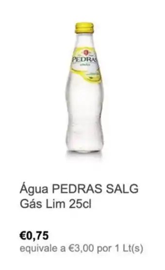 Spar Agua Pedras Salg. gas Lim 25cl promoção