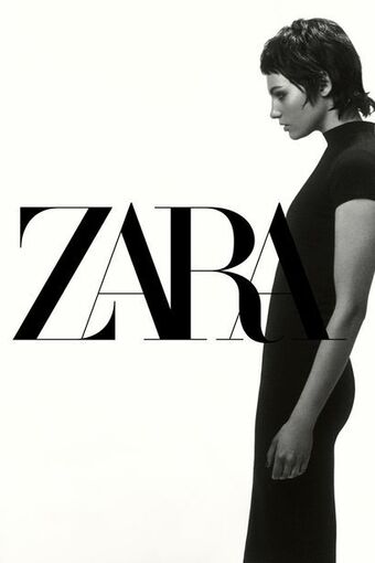 ZARA Vestido perkins de malha stretch promoção