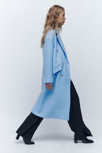 ZARA Casaco oversize com lã promoção