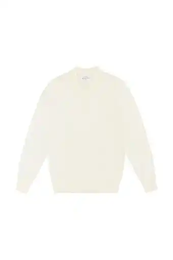 ZARA Camisola tipo polo de malha 100% lã promoção