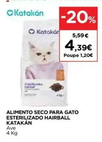 El Corte Inglés Alimento seco para gato Esterilizado Hairball Katakan 4kg promoção
