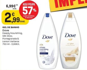 Intermarché Gel de Banho Dove 750ml promoção
