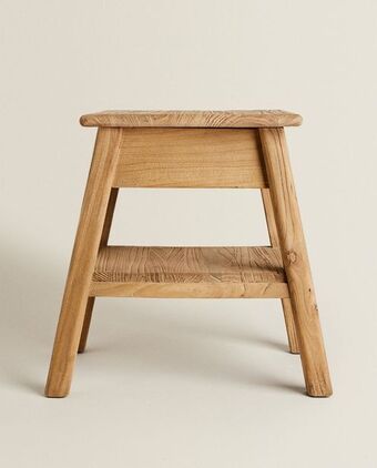 ZARA HOME Mesa de madeira reciclada promoção