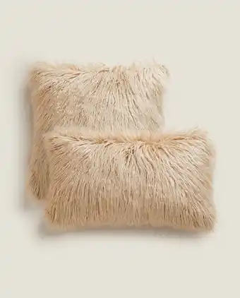 ZARA HOME Capa de almofada de pelo sintético comprido promoção