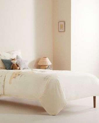 ZARA HOME Capa de edredão reversível mapa-múndi animais promoção
