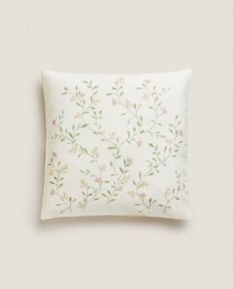 ZARA HOME Capa de almofada estampado de flores promoção