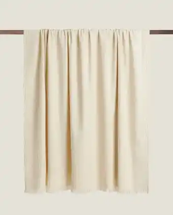 ZARA HOME Manta mélange faixa contraste promoção