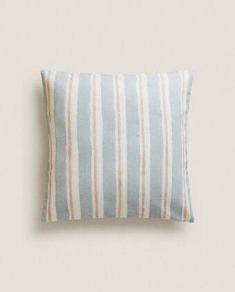 ZARA HOME Capa de almofada estampado riscas promoção