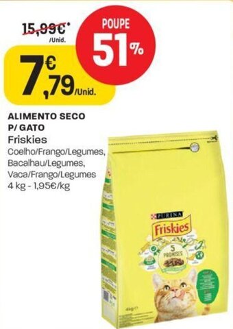 Intermarché Alimento Seco p/ gato Friskies 4kg promoção