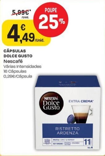 Intermarché Capsulas Dolce Gusto Nescafe promoção