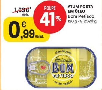 Intermarché Atum Posta Em Oleo Bom Petisco 120g promoção