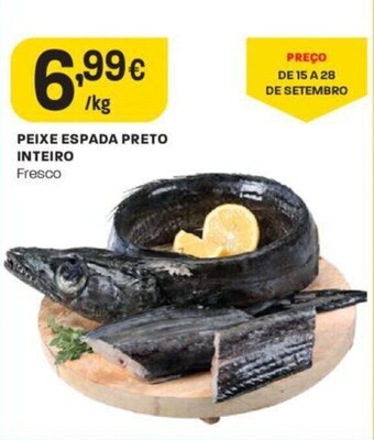Peixe Espada Preto Inteiro 1kg